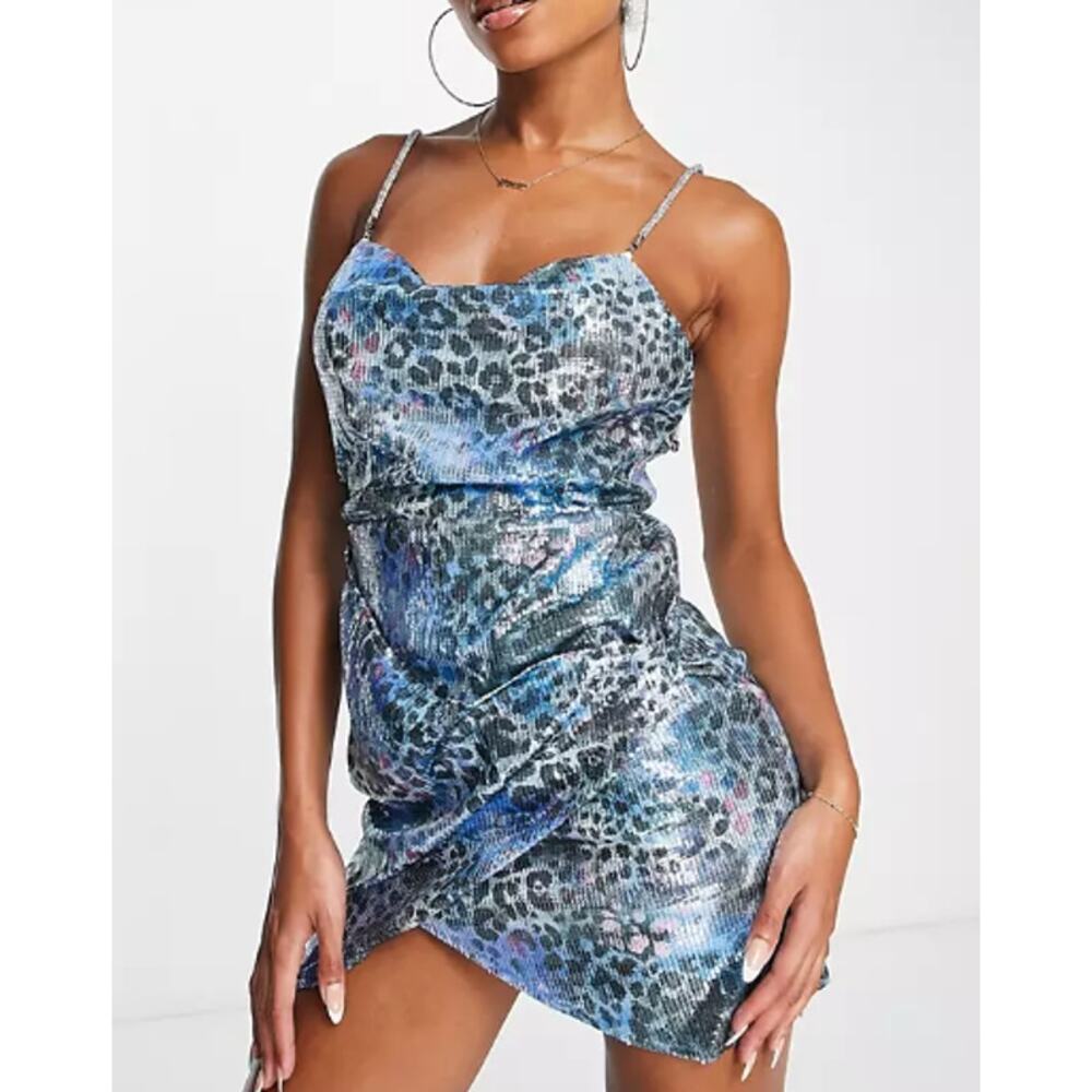 New ~ ASOS ~ NORDSTROM ! Stunning! Cowl Neck Mini Dress Size 6 Homecoming